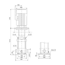 GRUNDFOS Vertikale Kreiselpumpe CRN10-21 SF-P-G-V-HQQV 3x400V 7,5kW... GRUNDFOS-96512201 5700396599137 (Abb. 1)