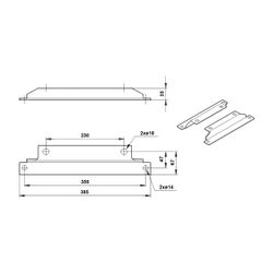 Grundfos Konsolensatz für Doppelpumpen, Zubehör für Trockenläuferpumpen TPD, TPED Se... GRUNDFOS-96536247 5700397566862 (Abb. 1)