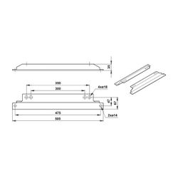 Grundfos Konsolensatz, Zubehör für Trockenläuferpumpen TPD, TPED Serie 1300... GRUNDFOS-96536248 5700397566879 (Abb. 1)