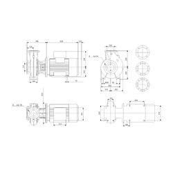 Grundfos Blockpumpe NB 150-250/262 EUP A-F1-A-BQQE, 1470/min 30kW 10 bar, Förderhöhe... GRUNDFOS-98975682 5712604547182 (Abb. 1)