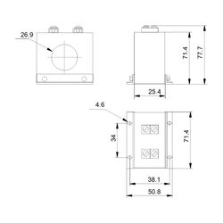 Grundfos Stromwandlersatz MP204 200A, 3 Stück, 96095281... GRUNDFOS-96095281 5700830558621 (Abb. 1)