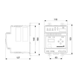 Grundfos Elektronischer Motorvollschutz MP204, 3-120A -20-60 Grad C, Zubehör für ung... GRUNDFOS-96079927 5700395922240 (Abb. 1)