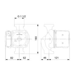 GRUNDFOS Zirkulationspumpe UPS 32-100 N 180mm 1x230V G2... GRUNDFOS-95906489 5700311289945 (Abb. 1)