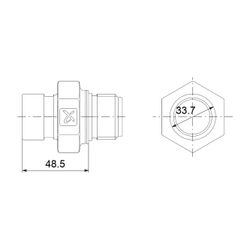 Grundfos Flanschsatz PJE NPT 1 1/2" für CM10, Zubehör für Kreiselpumpen... GRUNDFOS-96904712 5700313388981 (Abb. 1)