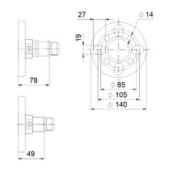 Grundfos Flanschsatz DN 32 NPT 1" CM1-CM3, Zubehör für Kreiselpumpen... GRUNDFOS-96904705 5700313388912 (Abb. 1)