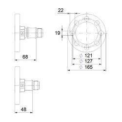 Grundfos Flanschsatz DN 50 NPT 2" für CM15-CM25, Zubehör für Kreiselpumpen... GRUNDFOS-96904714 5700313389001 (Abb. 1)