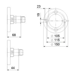 Grundfos Flanschsatz DN 40 NPT 1 1/2" für CM10, Zubehör für Kreiselpumpen... GRUNDFOS-96904711 5700313388974 (Abb. 1)
