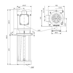 Grundfos Eintauchpumpe MTA 120-250 A-W-A-B, 3x230/400V 2920/min... GRUNDFOS-97989293 5710627482213 (Abb. 1)