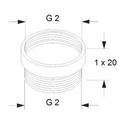 Grundfos Ausgleichsstücksatz A9 2"x2" 1x20, Zubehör für Umwälzpumpen... GRUNDFOS-535048 5700390863951 (Abb. 1)