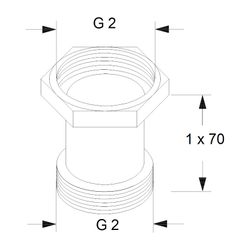 Grundfos Ausgleichsstücksatz A11 2"x2" 1x70, Zubehör für Umwälzpumpen... GRUNDFOS-535050 5700390864026 (Abb. 1)