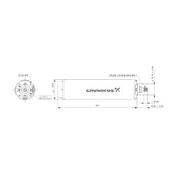 Grundfos Unterwassermotor MS6000T40, 7,5kW 3x380-400-415V 50Hz Motordurchmesser 6" o... GRUNDFOS-96649723 5700836716759 (Abb. 1)