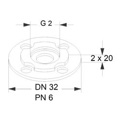 Grundfos Ausgleichsstücksatz A15 2"xDN 32 2x20, Zubehör für Umwälzpumpen... GRUNDFOS-535054 5700390864149 (Abb. 1)