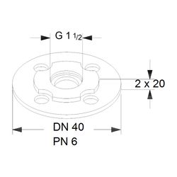 Grundfos Ausgleichsstücksatz A17 1 1/2"xDN 40 2x20, Zubehör für Umwälzpumpen... GRUNDFOS-535056 5700390864224 (Abb. 1)
