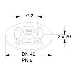 Grundfos Ausgleichsstücksatz A18 2"xDN 40 2x20, Zubehör für Umwälzpumpen... GRUNDFOS-98614387 5711498247963 (Abb. 1)