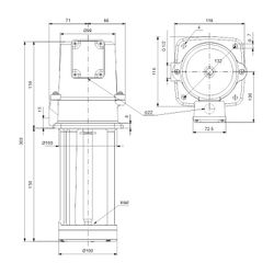 Grundfos Eintauchpumpe MTA 20H-150 A-W-B-T, 3x230/400V 2951/min... GRUNDFOS-97989301 5710627482329 (Abb. 1)