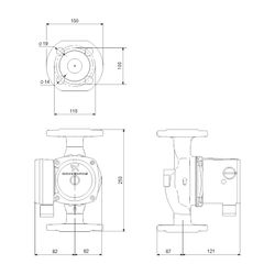 Grundfos Zirkulationspumpe UPS 40-50 FN, 10 bar Einbaulänge 250mm max. Förderhöhe 5m... GRUNDFOS-99255501 5713826073794 (Abb. 1)