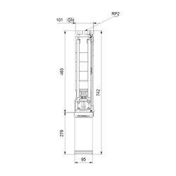 Grundfos Unterwasserpumpe SP14-8, 3x400V 2,2kW 15 bar, Volumenstrom 14m3/h, Einschal... GRUNDFOS-98699355 5712600111936 (Abb. 1)