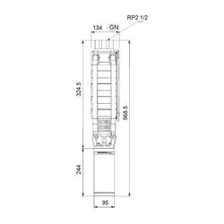 Grundfos Unterwasserpumpe SP18-6, 3x380-415V 4kW 60 bar, Volumenstrom 18m3/h, Einsch... GRUNDFOS-92868566 5715120776883 (Abb. 1)