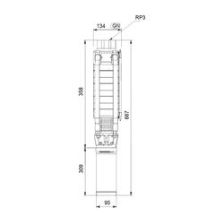 Grundfos Unterwasserpumpe SP30-2N, 3x380-415V 2,2kW 60 bar, Volumenstrom 30m3/h, Ein... GRUNDFOS-13C01902 5700391441448 (Abb. 1)