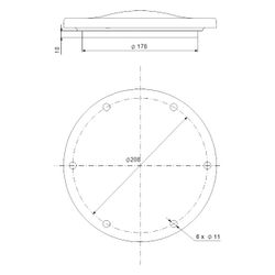 Grundfos Blindflansch inklusive O-Ring TP(E) D178, Zubehör für Trockenläufer... GRUNDFOS-96495694 5700396035093 (Abb. 1)