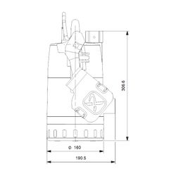 Grundfos Kellerentwässerungspumpe Unilift CC-5 A1CS, 0,11kW 1x230V, max. Förderhöhe ... GRUNDFOS-98624419 5711498430778 (Abb. 1)