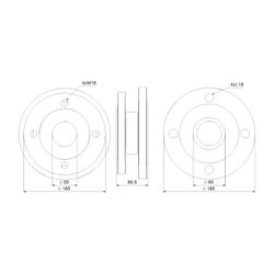 Grundfos Ausgleichsstücksatz DN 50/DN 65 135mm, Zubehör für Umwälzpumpen... GRUNDFOS-96497649 5700396113470 (Abb. 1)