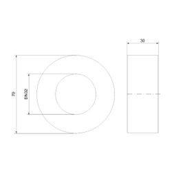 Grundfos Distanzstück DN 32 PN16 30, Zubehör für Trockenläuferpumpen... GRUNDFOS-98387588 5711494145713 (Abb. 1)