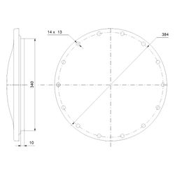 Grundfos Blindflansch FLA-BLI, d 340mm Zubehör für TP, TPE, TPD und TPED... GRUNDFOS-96525964 5700397017814 (Abb. 1)
