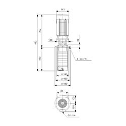 Grundfos Eintauchpumpe MTR 5-14/14 A-W-A-HUUV, 3x230/400V 2,2kW 2899/min max. Arbeit... GRUNDFOS-98511290 5711496360756 (Abb. 1)