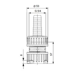 Grundfos Fußventil FV-NL-G5/4 PE/T/C U3, Zubehör für Dosierpumpen... GRUNDFOS-99168635 5712608003165 (Abb. 1)