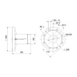 Grundfos Übergangsflansch R 4"xDN 100 PN16/40 SP, Zubehör für Unterwasserpumpen... GRUNDFOS-140071 5700830574355 (Abb. 1)