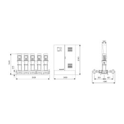Grundfos Druckerhöhungsanlage Hydro MPC-E 5 CR 64-3-1, 1800x1390mm 30kW 16 bar max. ... GRUNDFOS-96941442 5700314239725 (Abb. 1)