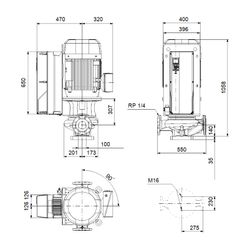 Grundfos Trockenläuferpumpe elektr. ger. TPE 80-700/2 SC-A-F-A-BQQE-RW1, 3x380-420D/... GRUNDFOS-99474585 5713829711280 (Abb. 1)