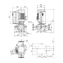 Grundfos Trockenläuferpumpe elektr. ger. TPE 200-240/4 NC-A-F-A-BQQE-RW3, 3x400V 57A... GRUNDFOS-92843565 5715120402515 (Abb. 1)