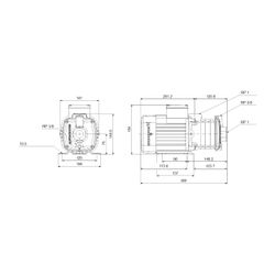 Grundfos Horizontale Kreiselpumpe CM 3-4 A-R-A-E-AQQE F-A-A-N, 3x400V 0,46kW 2770/mi... GRUNDFOS-96807026 5700310919737 (Abb. 1)