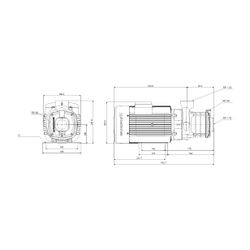Grundfos Horizontale Kreiselpumpe CM 10-2 A-R-A-E-AQQE C1-A-A-N, 1x220-230V 1,3kW 28... GRUNDFOS-92889694 5715121102339 (Abb. 1)
