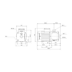 Grundfos Horizontale Kreiselpumpe CM 5-2 A-R-G-E-AQQE F-A-A-N, 3x400V 0,46kW 2770/mi... GRUNDFOS-96806874 5700310918211 (Abb. 1)
