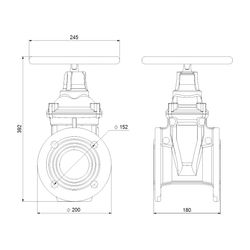 Grundfos Absperrschieber DN 80 PN10 Grauguß, Zubehör für Schmutz- / Abwasserpumpe... GRUNDFOS-96002011 5708601065361 (Abb. 1)