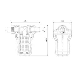 Grundfos Saugfilter SCALA1, Zubehör für Hauswasseranlagen... GRUNDFOS-99725183 5713833435462 (Abb. 1)