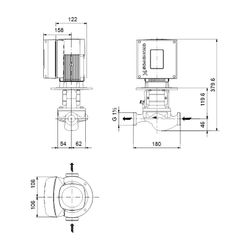 GRUNDFOS Elektronisch geregelte Trockenläuferpumpe TPE25-80/2-A-O-A-BQQE PN10 1x230V... GRUNDFOS-98525614 5711496569197 (Abb. 1)