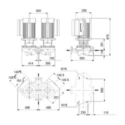 GRUNDFOS Elektronisch geregelte Trockenläuferpumpe TPED80-210/2-S-A-F-A-BQQE PN16 3x... GRUNDFOS-99132838 5712607354930 (Abb. 1)