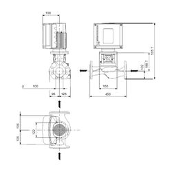 Grundfos Trockenläuferpumpe elektronisch geregelt TPE2 80-150 N-A-F-A-BQBE-HWB, 1x20... GRUNDFOS-99223841 5712608988318 (Abb. 1)