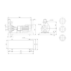 Grundfos Normpumpe Standard NK 50-160/175 A2-F-A-BQQE, 1,5kW IE3 1445/min, mit Motor... GRUNDFOS-98705749 5712600224599 (Abb. 1)