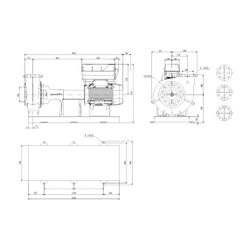 Grundfos Normpumpe elektronisch geregelt NKGE 250-200-400/312 AA2F2AVSBQQVUW3, 55kW ... GRUNDFOS-92946657 5715121981538 (Abb. 1)