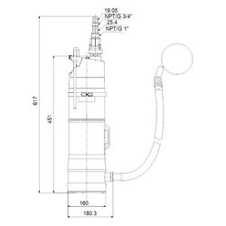 Grundfos Regenwassernutzungsanlage SB 3-45 AW, 230V 50Hz, max. Förderhöhe 45m max. V... GRUNDFOS-92712346 5715118519188 (Abb. 1)