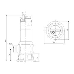 Grundfos Schmutzwasserpumpe Unilift AP35B.50.06.1V, 1x230V 0,66kW, max. Förderhöhe 1... GRUNDFOS-96004563 5700391488603 (Abb. 1)
