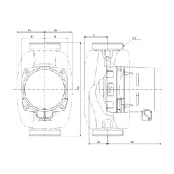 GRUNDFOS Hocheffizienz Umwälzpumpe ALPHA1 32-60 180mm 1x230V G2 DACH... GRUNDFOS-99160423 5712607860004 (Abb. 1)