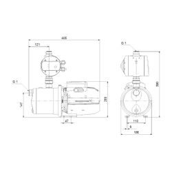 GRUNDFOS Gartenpumpe JP 5-48 PM1 1x230V 50Hz 1,5m SCHUKO HU... GRUNDFOS-99515138 5713830350249 (Abb. 1)