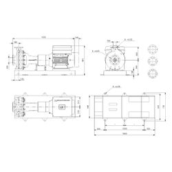 Grundfos Normpumpe elektronisch geregelt NKE 150-315.2/250 AA2F1LESBQQEQWA, 22kW 144... GRUNDFOS-92970225 5715122344066 (Abb. 1)