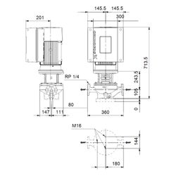 Grundfos Trockenläuferpumpe elektronisch geregelt TPE2 100-100 N-A-F-A-BQQE-HWA, 3x3... GRUNDFOS-93338844 5715471141064 (Abb. 1)